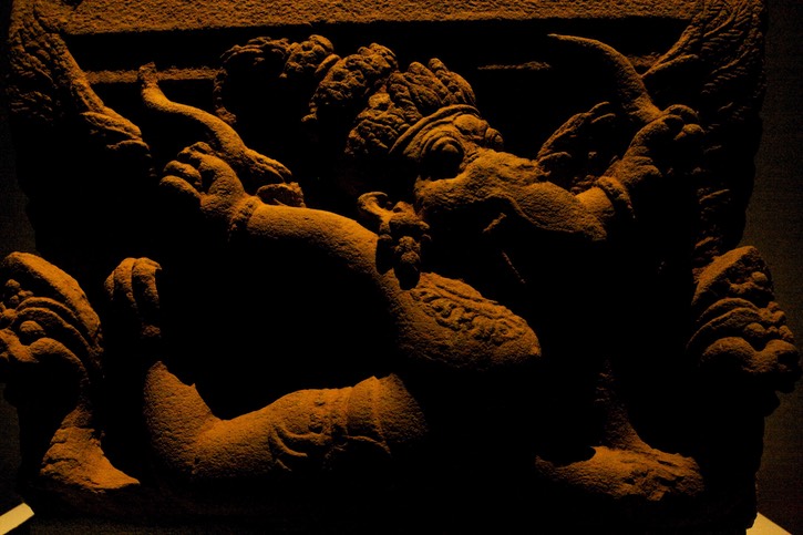 Garuda, Vehicle of the Hindu God Vishnu - Architectural Relief in Sandstone - 11th - 12th Centuries CE - Vietnam